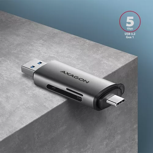 Čítačka kariet Axagon CRE-SAC USB 3.2 typu A a typu C SD/microSD