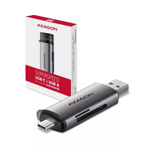 Čítačka kariet Axagon CRE-SAC USB 3.2 typu A a typu C SD/microSD