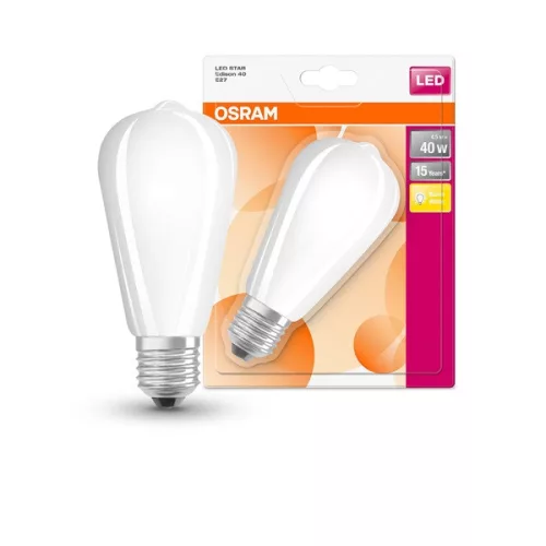 LED žiarovka Osram Star s opálovým skleneným tienidlom/4,5W/470lm/2700K/E27