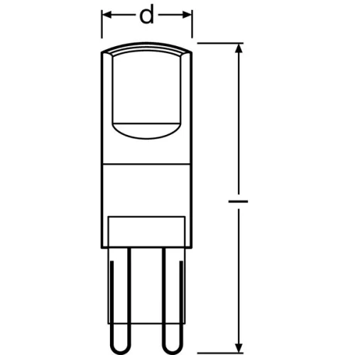 LED žiarovka Osram Base s plastovým krytom/2,6 W/320 lm/2700 K/G9, 3 ks