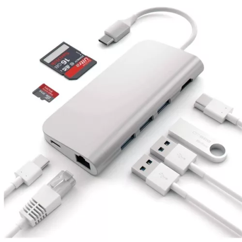 Satechi ST-TCMAS Type-C strieborný náboj
