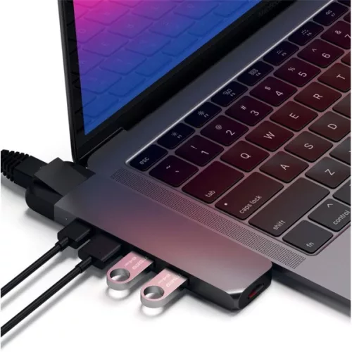 Satechi ST-TCPHEM hliníkový PRO Type-C 4K HDMI rozbočovač, vesmírne sivý