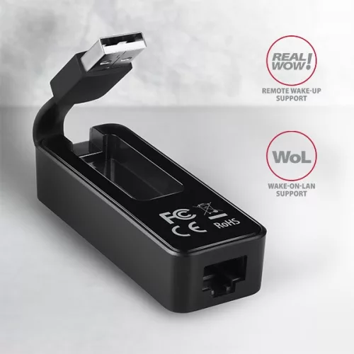 Axagon ADE-XR USB 2.0 - adaptér pre rýchly ethernet
