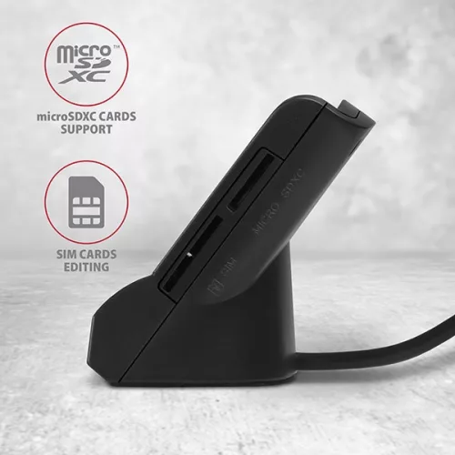 Čítačka kariet Axagon CRE-SM2 USB 2.0 Smart / ID / SD / MicroSD / SIM