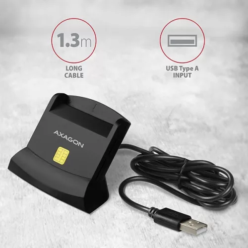 Čítačka kariet Axagon CRE-SM2 USB 2.0 Smart / ID / SD / MicroSD / SIM