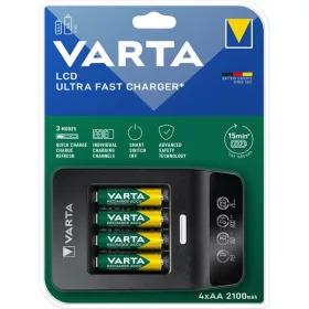   Varta 57685101441 LCD Ultra Fast Charger/4db AA 2100mAh akku/akku töltő