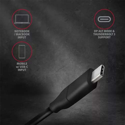 Kábel Axagon RVC-DPC USB-C - Displayport