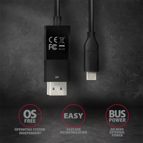 Kábel Axagon RVC-DPC USB-C - Displayport