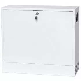   Stalflex CR19-2U-130-W 19" 2U 130 mm mély fehér fém ajtós fém szekrény
