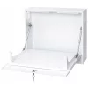 Stalflex CR19-2U-130-W 19" 2U 130 mm mély fehér fém ajtós fém szekrény