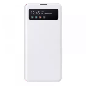   Samsung OSAM-EF-EA415PWEG Galaxy A41 S-View Brieftaschenhülle, weiße Schutzhülle