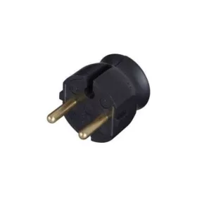   Legrand 054366 műanyag oldalsó bekötésű fekete 2P+F csatlakozódugó