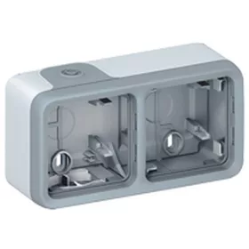   Legrand 069672 Plexo 55 2-Wege-Horizontalmembran-Aufputzdose, grau