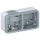 Legrand 069672 Plexo 55 2-Wege-Horizontalmembran-Aufputzdose, grau
