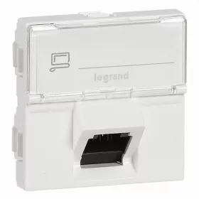   Legrand 076508 Program Mosaic 1 x RJ 45 árnyékolt/ fehér RJ 45 informatikai csatlakozóaljzat