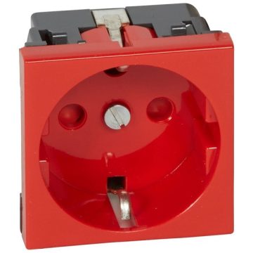   Legrand 077214 Program Mosaic reteszelt csavaros 2m piros 2P+F aljzat,