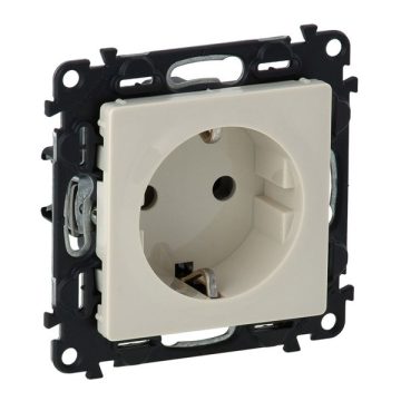   Legrand 753224 Valena Life gyermekvédelemmel/ csavaros vezetékbekötéssel elefántcsont 2P+F csatlakozóaljzat