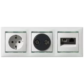   Legrand 774180 Valena elefántcsont RJ11+RJ45 Cat5e UTP kombinált aljzat