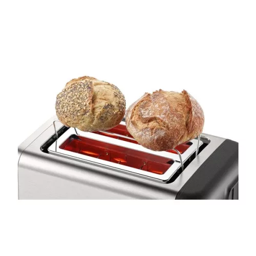 Bosch TAT3P420 DesignLine silber-schwarzer 2-Scheiben-Toaster