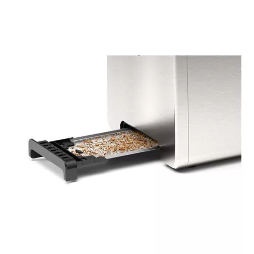 Bosch TAT3P420 DesignLine silber-schwarzer 2-Scheiben-Toaster