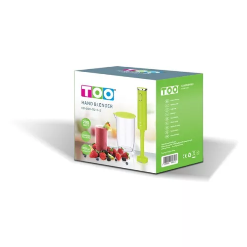 Ručný mixér TOO HB-200-112-G-S s výkonom 200 W, zelený