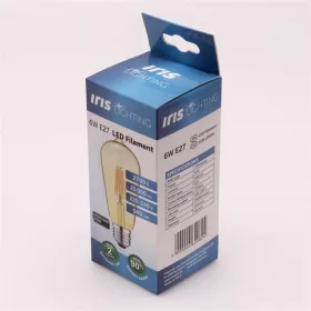  Žiarovka Iris Lighting s dlhým hrotom E27 ST64 6W/2700K/540lm zlatá LED
