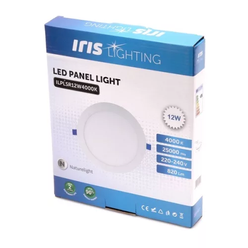 Okrúhle LED panelové svietidlo Iris Lighting PLSR-12W 12W/820lm/4000K