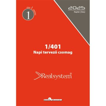   Realsystem 1/401 éves napi beosztású gyűrűs naptár kiegészítő