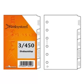   Realsystem 3/450 elválasztó lap gyűrűs naptár kiegészítő