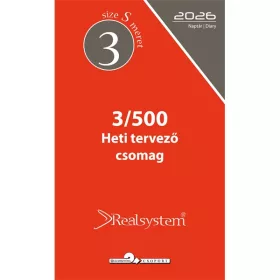   Realsystem 2026 3/500 éves heti beosztású gyűrűs naptár kiegészítő