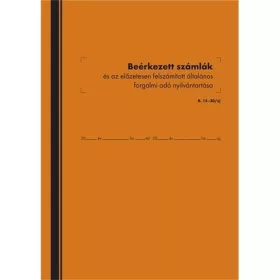   B.15-30/UJ 50lapos 3 "Áfás beérkezett számlák és Áfa nyilván tartó" nyomtatvány