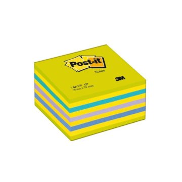   3M Post-it neon kék/zöld 76x76mm 450 lapos öntapadó kockatömb
