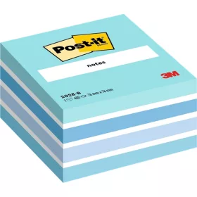  Post-it® Haftnotizen 76x76mm 2028 B Pastellblau 450 Blatt Block 100% PEFC, SGSCH-PEFC-COC-110078