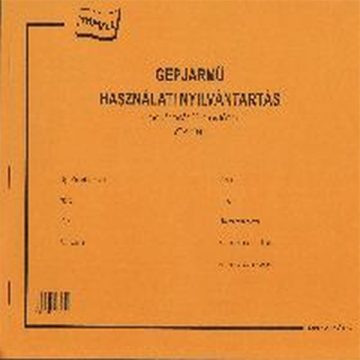   A.T.M-13/UJ A4 25lapos fekvő "Gépjármű használati nyilvántartás" nyomtatvány