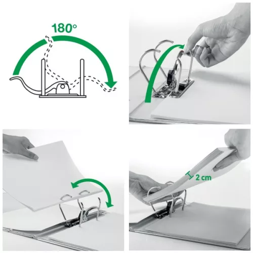 Leitz 180° Wow A4 8cm zöld iratrendező