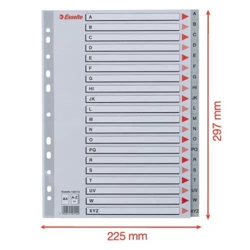 Esselte A4 A-Z-ig műanyag regiszter