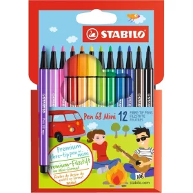  Stabilo Pen 68 Wallet mini 12db-os vegyes színű rostirón készlet