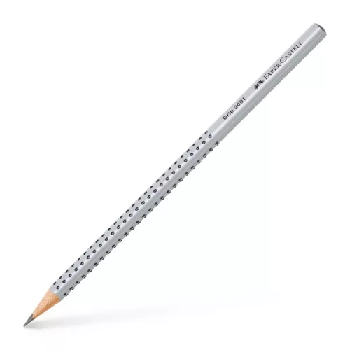 Faber-Castell Grip 2001 háromszögletű ezüst H grafitceruza