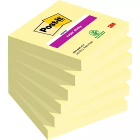   Post-it® Super Sticky 654-S 76x76mm 90 Blatt gelber Notizblock 100% PEFC, SGSCH-PEFC-COC-110078