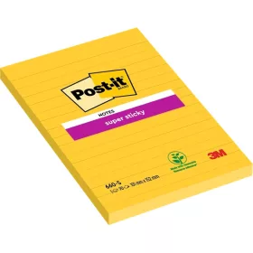   Post-it® Super Sticky Notizblock, 102 x 152 mm, liniert, 90 Blatt, narzissengelb, 100 % PEFC, SGSCH-PEFC-COC-110078