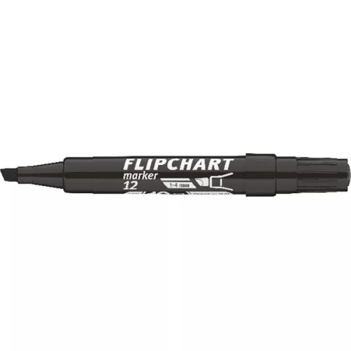 ICO Flipchart 12 fekete marker