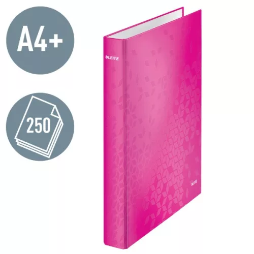 Leitz Wow A4 2 gyűrűs rózsaszín gyűrűskönyv