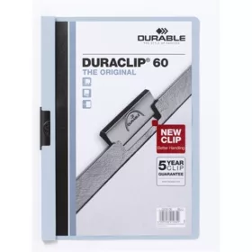 Robuster Duraclip A4-Clipordner für 60 Blatt, hellblau