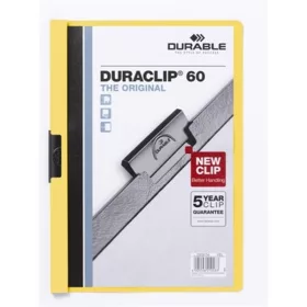 Robuster Duraclip A4-Clipordner für 60 Blatt, gelb