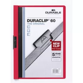 Robuster Duraclip A4-Clipordner für 60 Blatt, rot