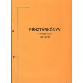   A.SZNY.504 A4 álló 50lapos "Pénztárkönyv" nyomtatvány