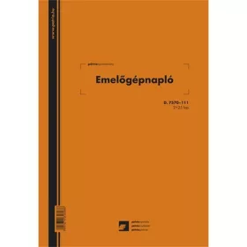   D.7570-111 A4 2+25lapos álló "Emelőgépnapló" nyomtatvány