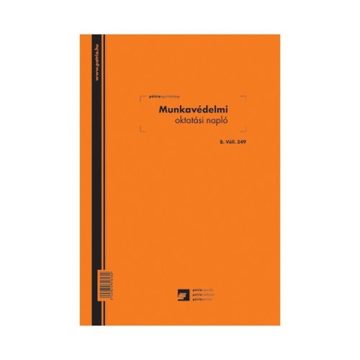   B.VALL.349 A4 24lapos álló "Munkavédelmi oktatási napló" nyomtatvány