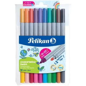   Pelikan Colorella Twin dupla 10db-os kétvégű rostirón készlet