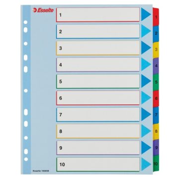 Esselte A4 extra széles újraírható 1-10 regiszter